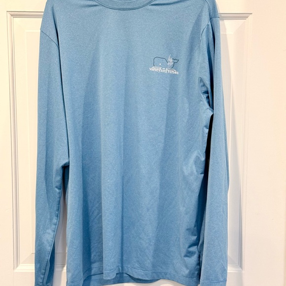 Vineyard Vines Other - Vineyard Vines Boys Long-Sleeve Performance Graphic Tee - Light Blue Size XL